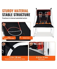 Vevor Foldable Indoor Double Basketball Arcade Game 2 Player 5 Balls