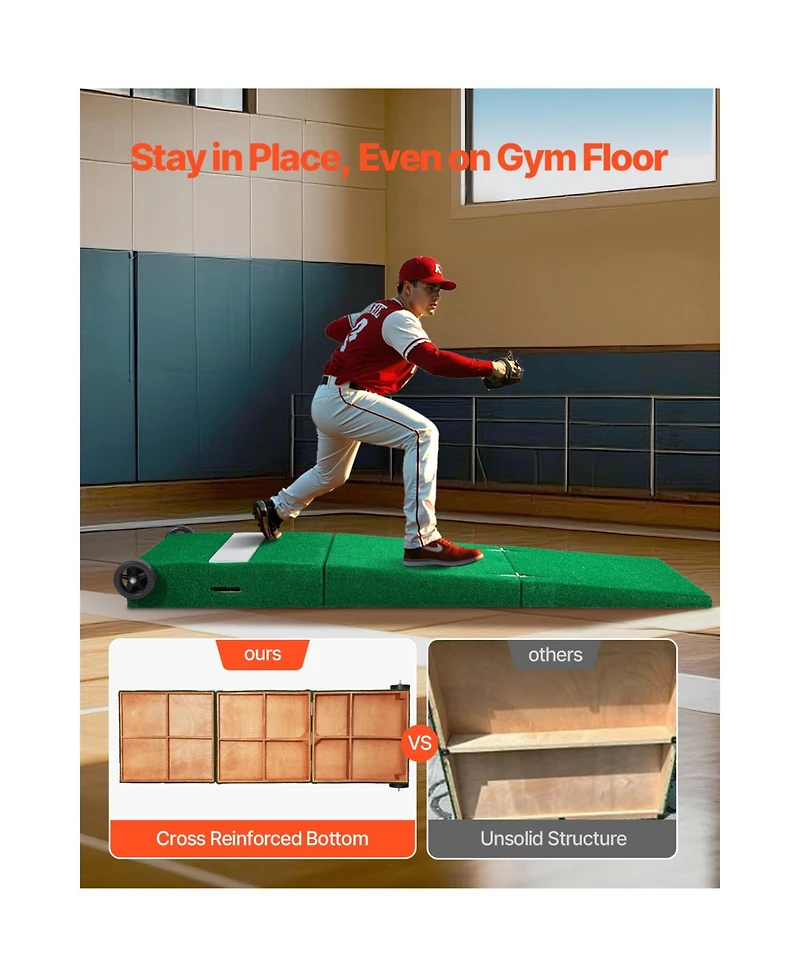 Vevor in Pitching Mound Portable Pitcher Mound Baseball Softball Outdoor Training