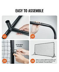 Vevor 12x6FT Soccer Rebounder Net Iron Soccer Training Equipment Portable Bag