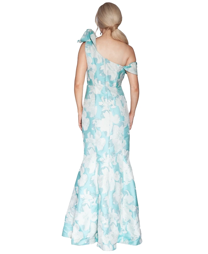 White Tie by Shani Women's One-Shoulder Gown