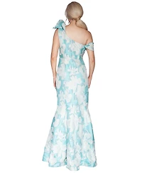 White Tie by Shani Women's One-Shoulder Gown