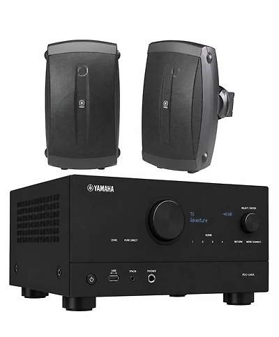 Yamaha Rx-V4A 5.2-Channel 80W Av Receiver with Speakers, Works with Alexa