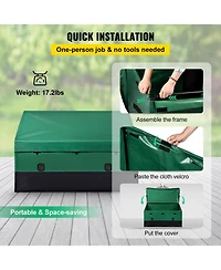 Vevor Outdoor Storage Box Patio Deck Box Waterproof Pe Tarpaulin