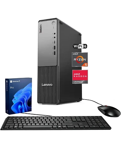 Lenovo ThinkCentre Neo 55s Sff Business Ai Desktop, Amd Ryzen 5 220, Amd Radeon Graphics, 16GB DDR5, 512GB Ssd, Wi-Fi 6, Win11 Pro