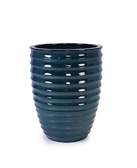 Clihome Large 17-Inch Ceramic Planter Pot - Handmade with Ice-Crack & Ripple Texture for Monstera, Fiddle Leaf Fig