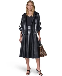 Donna Karan New York Women's Roll-Sleeve Short Jacket