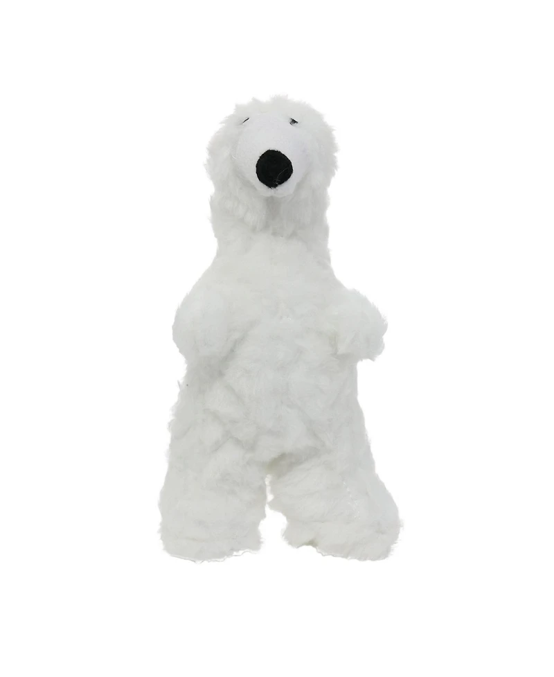 Mighty Jr Arctic Polar Bear, Durable Plush Squeaky Dog Toy