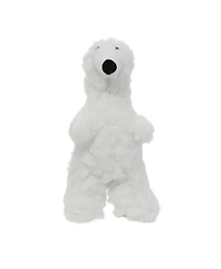 Mighty Jr Arctic Polar Bear, Durable Plush Squeaky Dog Toy