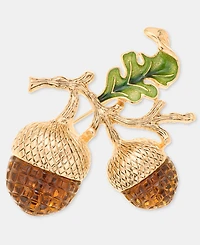 Anne Klein Stone Acorn Branch Pin