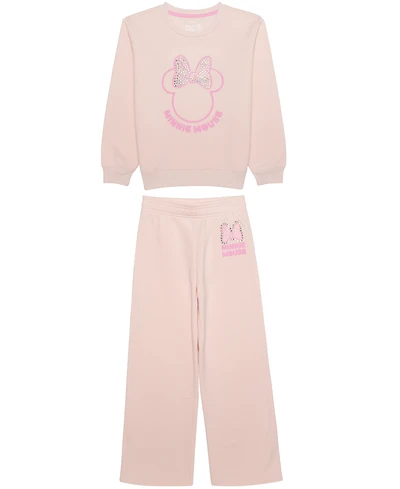 Epic Threads Girls' 4-16 Minnie Mouse Long-Sleeve Sweatshirt and Pants, 2-Piece Set