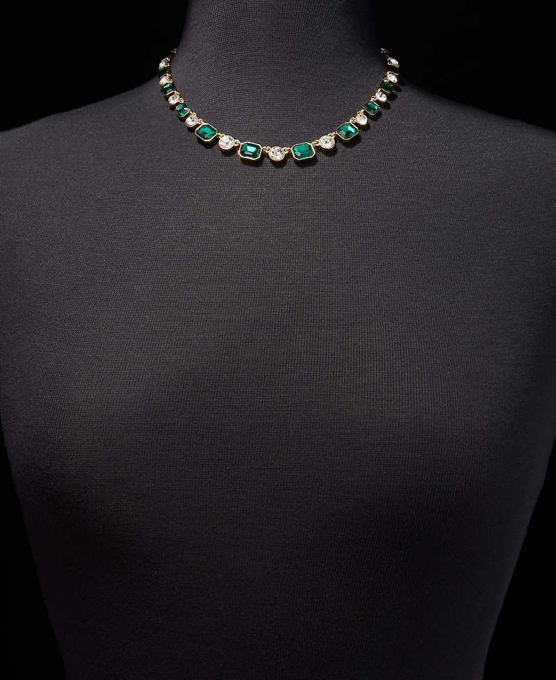 Anne Klein Crystal All-Around Collar Necklace, 16" + 3" extender