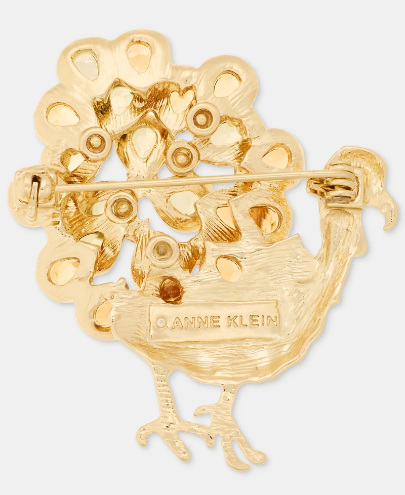 Anne Klein Pave & Stone Turkey Pin
