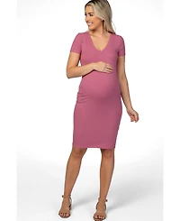 Pinkblush Women's Mauve Ribbed Dress
