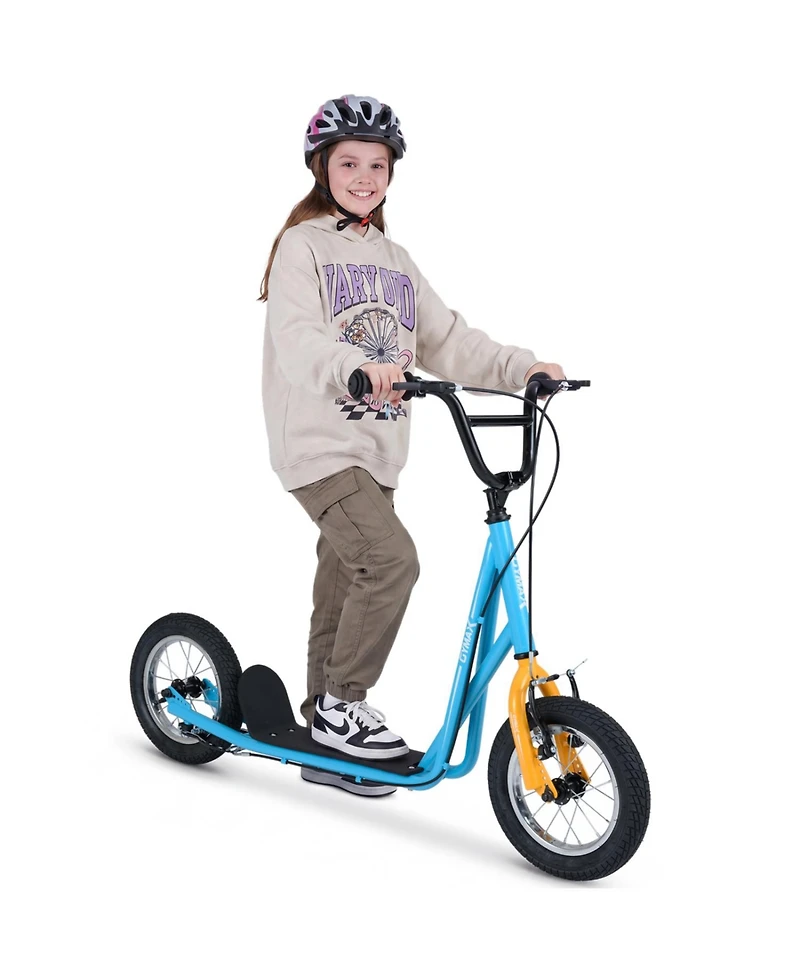 Slickblue Kids Kick Scooter with Air Tires and Adjustable Height