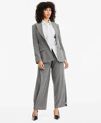 Bar Iii Women's Faux-Leather Sculpted Blazer, Macy's Exclusive