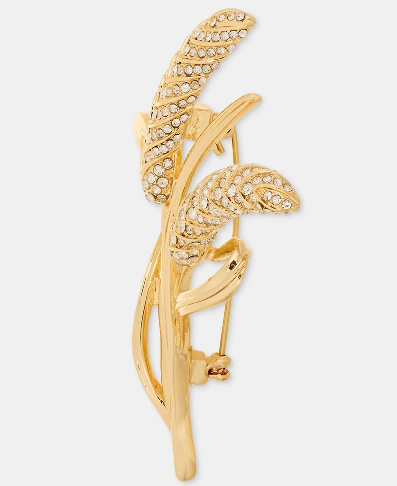 Anne Klein Pave Wheat Leaf Pin