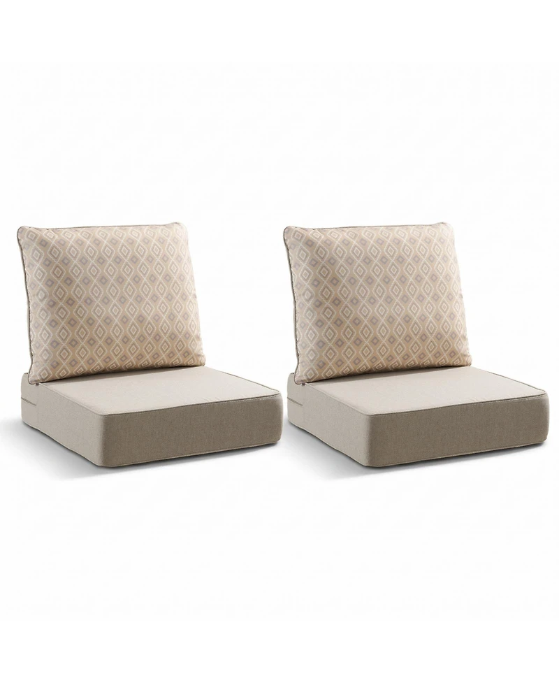 Pocassy 6" Thicker Outdoor Chair Cushion Set