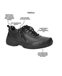 Easy Street Women's Pasilla Slip Resistant Lace-Up Sneakers