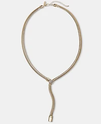 I.n.c. International Concepts Pave Omega Chain Lariat Necklace, 30" + 3" extender, Macy's Exclusive