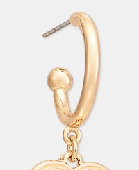 I.n.c. International Concepts Heart & Chain Tassel Charm Hoop Earrings, Macy's Exclusive