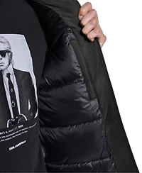 Karl Lagerfeld Paris Men's FlexTech Hooded Parka Jacket