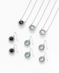Macy's Sterling Silver 18" Crystal Rope Edge Necklace