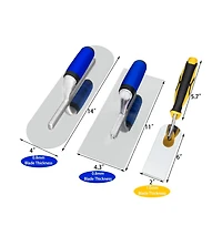 Xdovet Concrete Trowel Set Finishing Pool Margin Drywall Plastering Masonry Kit