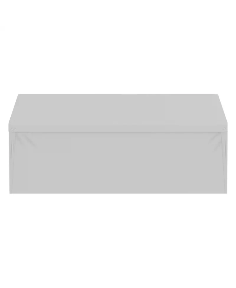 Yiortwo 10 x 20 Feet Carport Replacement Cover with Sidewalls, Waterproof Uv Canopy