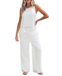 Cupshe Women's Summer Bliss Embroidery Eyelet Resort Co-Ord Set