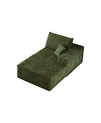 Streamdale Furniture Plush Corduroy Modular Sectional Sofa with Reversible Chaise - No Assembly