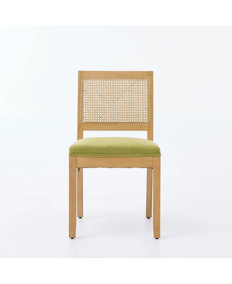 Streamdale Furniture Set of 2 Rattan Cane Back Dining Chairs