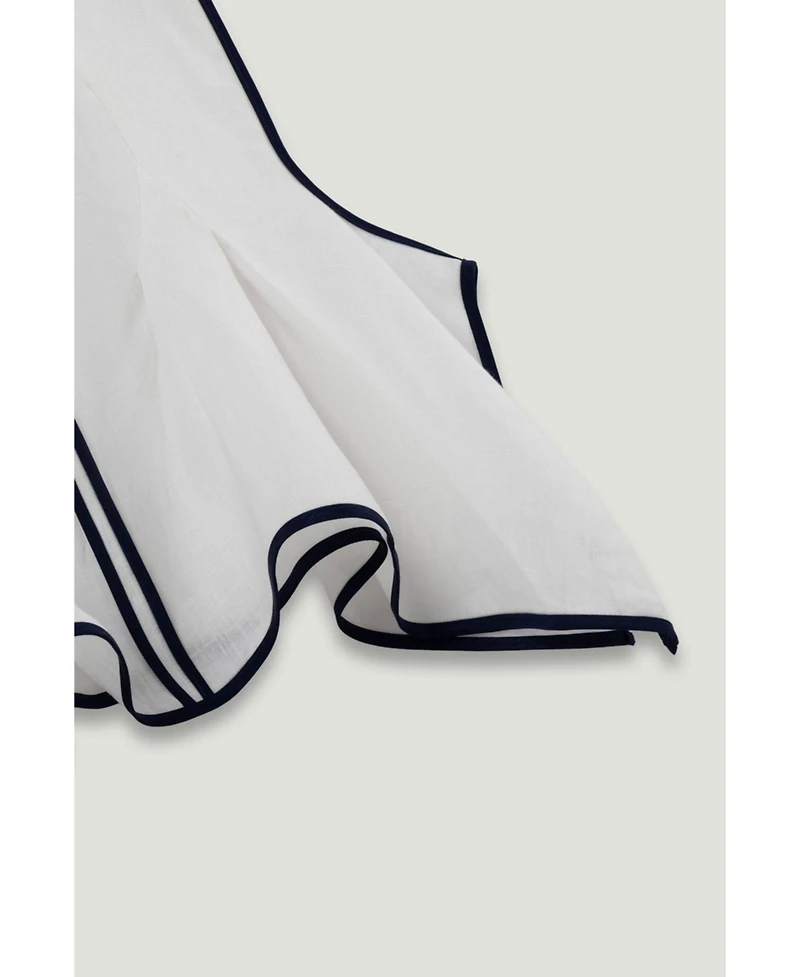 Nocturne Women's Contrast Trim Peplum Top