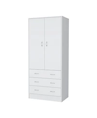 Fm Furniture Prescott Armoire, with 2 doors, 3 drawers and 1 hanging rod