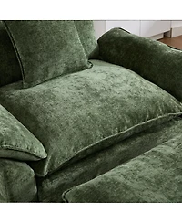 Streamdale Furniture 44.5" Modern Chenille Accent Chair with Ottoman