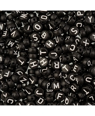 John Bead 4x7mm Plastic Round Alphabet Craft Beads, 72g