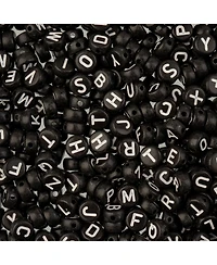 John Bead 4x7mm Plastic Round Alphabet Craft Beads, 72g