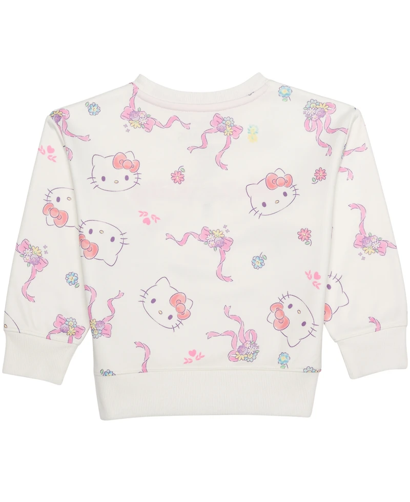 Epic Threads Toddler Girls' 12M-5T Hello Kitty Print Fleece Sweatshirt and Joggers, 2-Piece Set