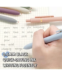 Danrong 12 Pack 0.5mm Quick Dry Ink Gel Pens Fine Point Smooth Writing Soft Grip School Office Supplies