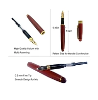 Danrong 3 Rosewood Handcrafted Pen Set With Gift Case And Extra Refills