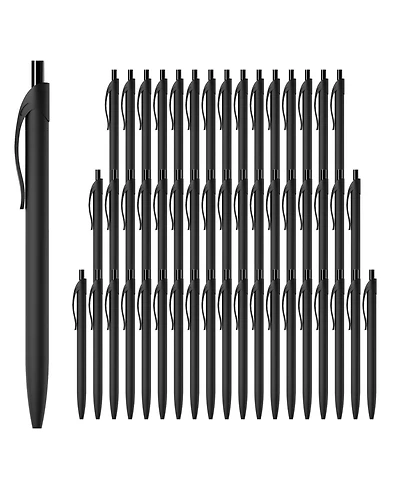 Danrong 50 Pack Bulk Retractable Ballpoint Pens Soft Touch Smooth Writing Medium Point Cost Effective Wholesale