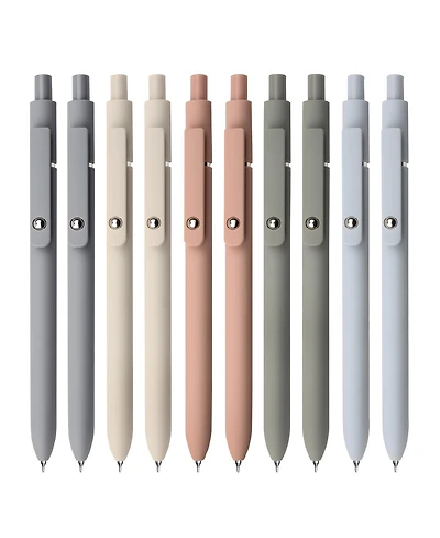 Danrong 10 Pack 0.5mm Fine Point Ink Gel Pens Soft Grip Smooth Writing Journaling Note Taking Office School Supplies Gifts