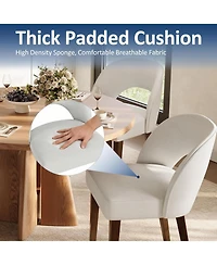 gaomon Modern Dining Chairs Set of 4, Plush Chenille Upholstered Dining Chair Kitchen Chairs, Farmhouse Dinner Chair for Kitchen Dining Room