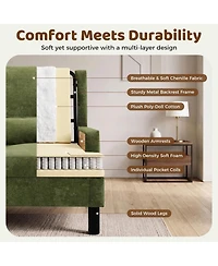 gaomon Upholstered Wingback Accent Chair, Modern Reading Armchair for Living Room