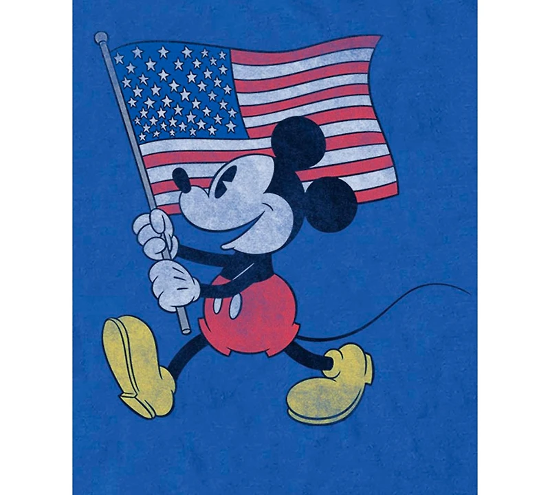 Fifth Sun Men's Mickey Flag March Graphic T-Shirt