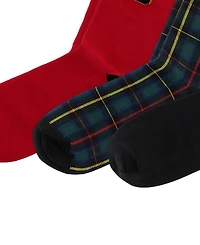 Polo Ralph Lauren Boys' 4-11 Polo Crest Crew Socks, 3-Pack