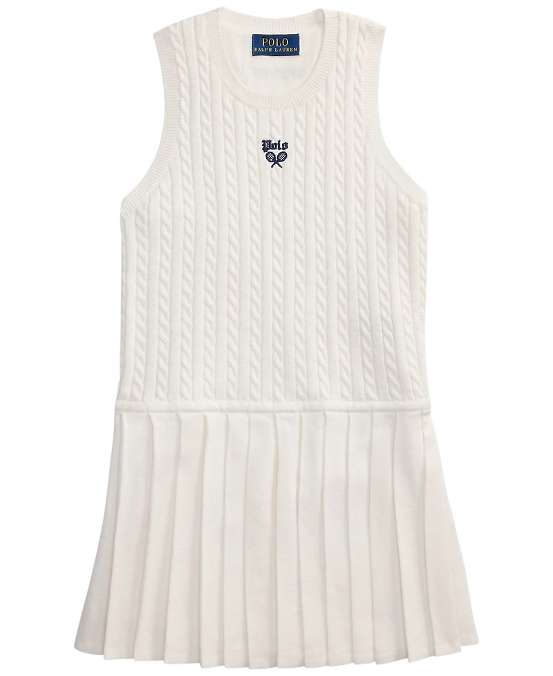 Polo Ralph Lauren Girls' 2T-6X Us Open Sleeveless Sweater Dress