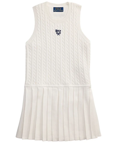 Polo Ralph Lauren Girls' 2T-6X Us Open Sleeveless Sweater Dress