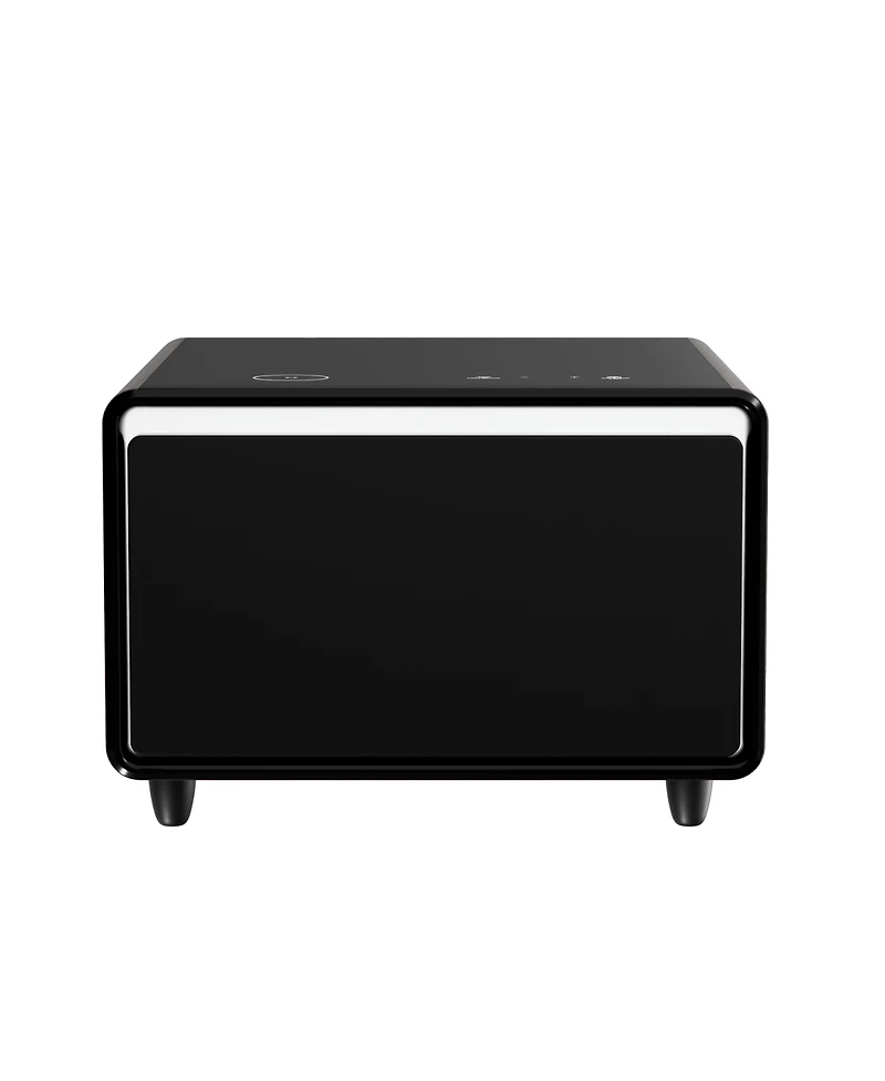 Streamdale Furniture Smart Side Table with Built-in Fridge, Wireless Charging and Usb Ports