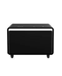 Streamdale Furniture Smart Side Table with Built-in Fridge, Wireless Charging and Usb Ports