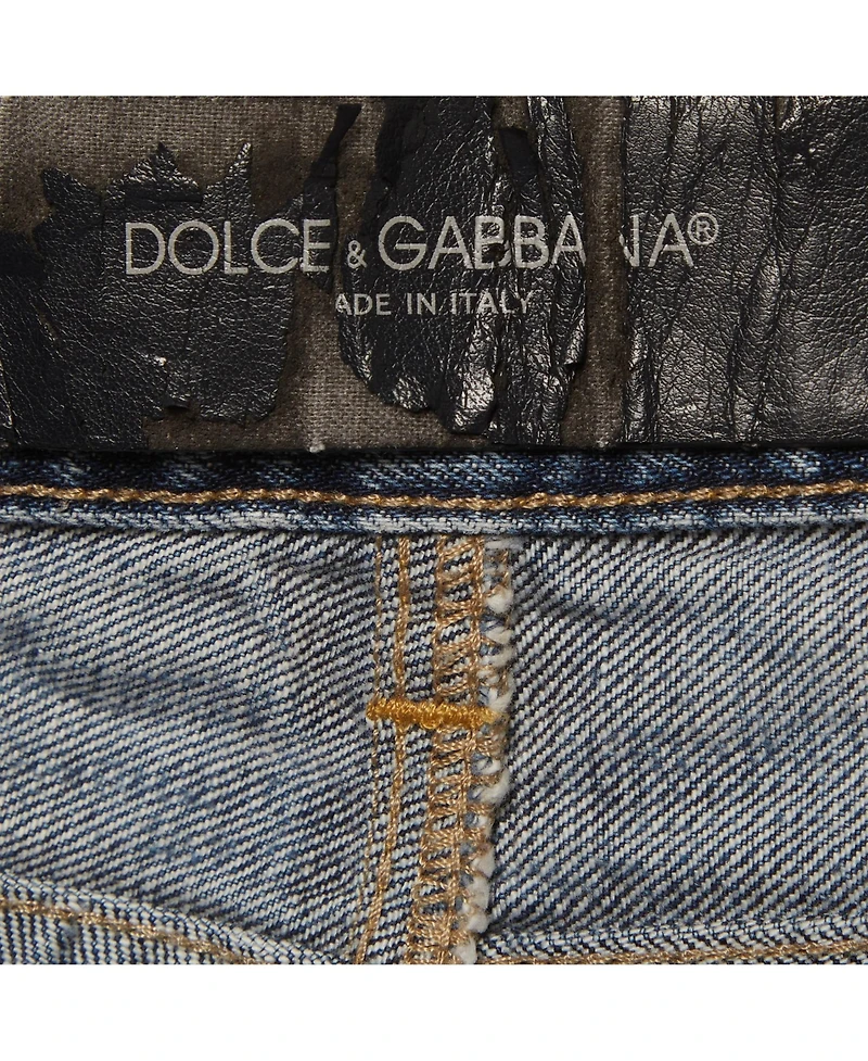 Pre-Owned Dolce & Gabbana Men's Denim Distressed Jeans